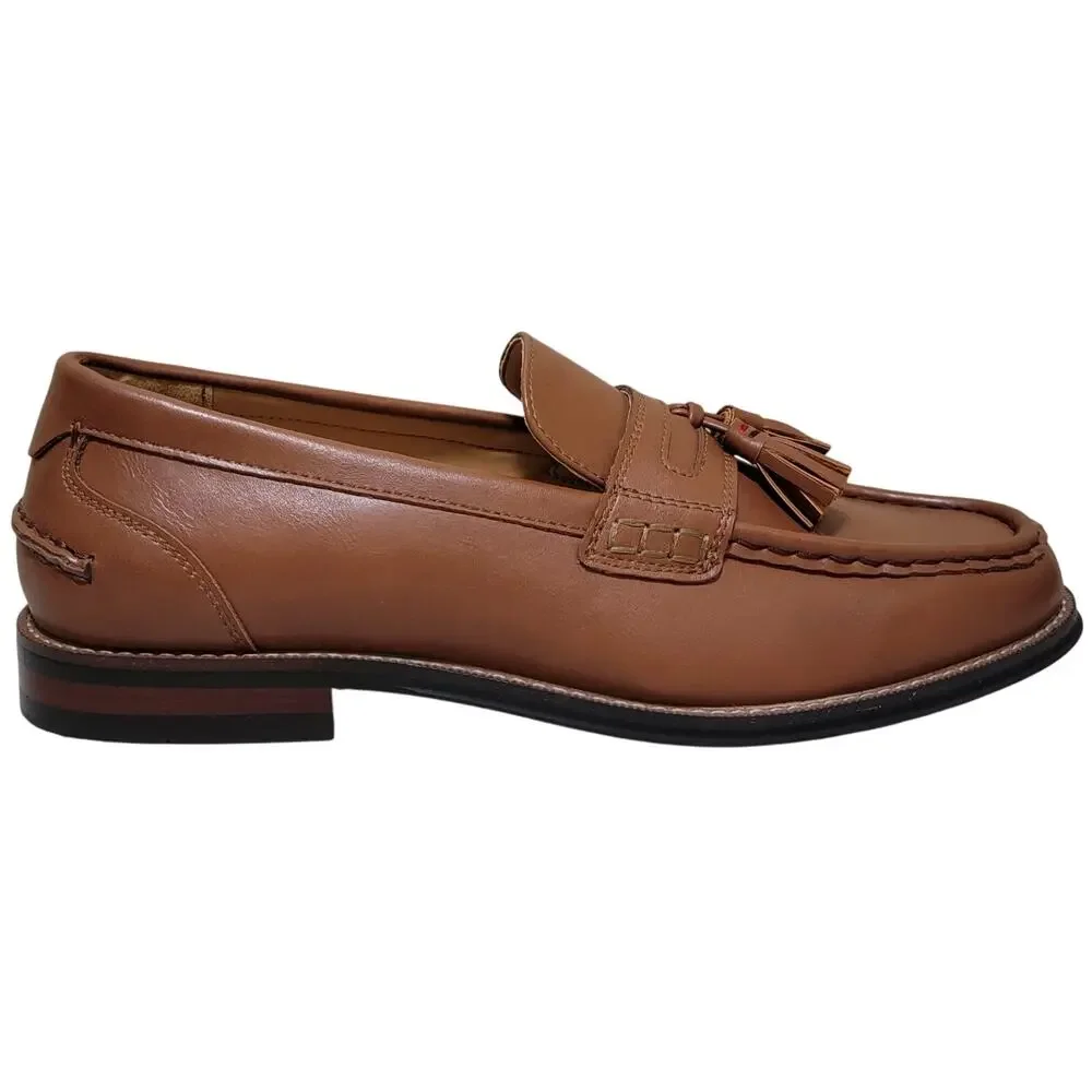 Tommy Hilfiger Men Sosmo Slip On Tassel Penny Loafers Size US 8.5M Med Brown